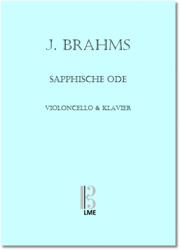 BRAHMS, "Sapphische Ode", Violoncello & Klavier