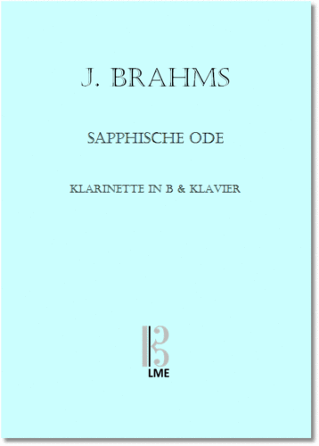 BRAHMS, "Sapphische Ode", Klarinette in B & Klavier