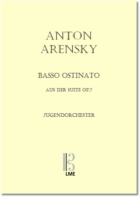 ARENSKY, Basso ostinato, Jugendorchester