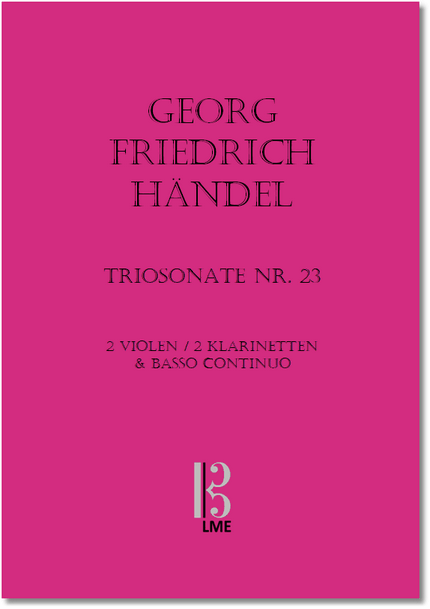 HÄNDEL, Sonata 23 (Triosonate), 2 Vle & Continuo