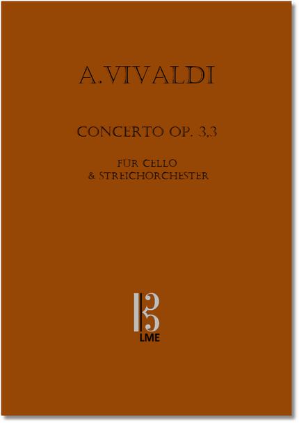 VIVALDI, Concerto (nach op.3,3), Vc & Streichorchester