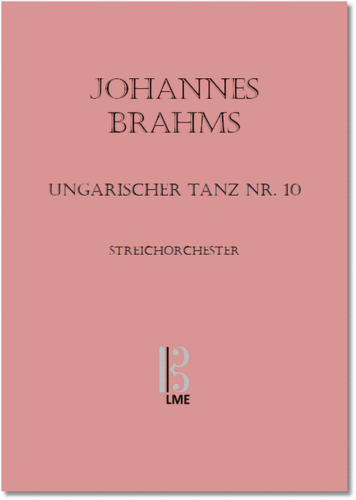 BRAHMS, Hungarian dance No 10, string orchestra