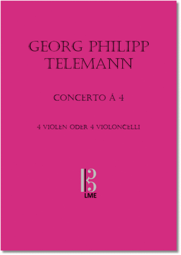 TELEMANN, Concerto for 4 violins, Version: violas / cellos